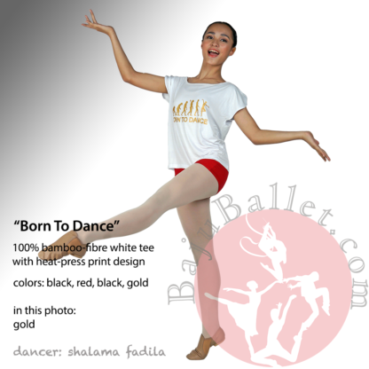 Dance Tee Born To Dance Gold