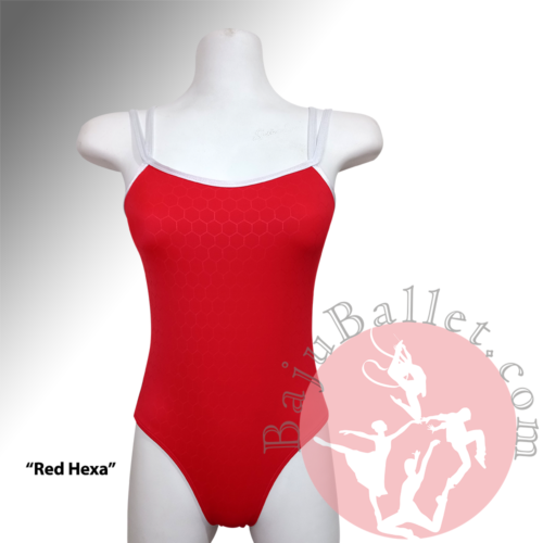 Leotard-V-Strap-Cami-Red-Hexa-Front-Mannequin