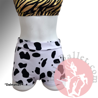 Dance-Shorts-Fold-Over-Dalmatian-Front-Mannequin